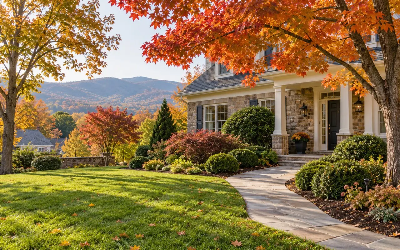 Neatly maintained yard and clear walkway in Virginia
